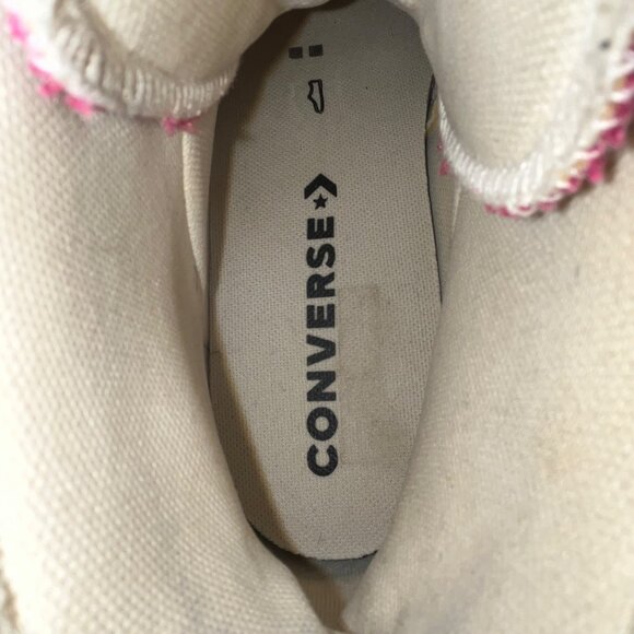 Converse Unisex Burgundy Red High-Top Platform Textured Sole Sneakers Size 7.5 - Picture 8 of 12